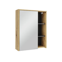 Vicco Mobile a specchio per il bagno Artigiano/grigio 60 x 75 cm con ripiani aperti