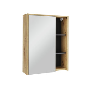 Vicco Mobile a specchio per il bagno Artigiano/grigio 60 x 75 cm con ripiani aperti