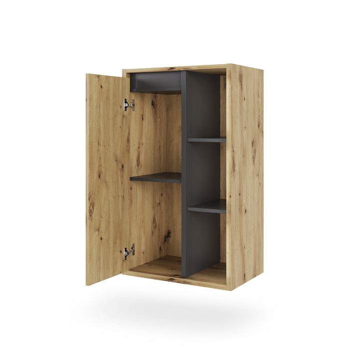 Vicco mobiletto bagno Artigiano/grigio 50 x 86 cm con ripiani aperti