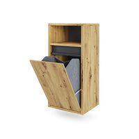 Vicco Mobiletto da bagno Artigiano/grigio 38 x 80 cm con cesto portabiancheria