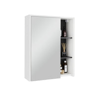 Vicco Mobile a specchio per il bagno Bianco/Grigio 60 x 75 cm con ripiani aperti