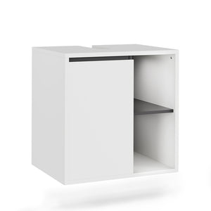 Vicco Mobiletto per lavabo Bianco/Grigio 60 x 60 cm con ripiani aperti