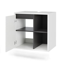 Vicco Mobiletto per lavabo Bianco/Grigio 60 x 60 cm con ripiani aperti