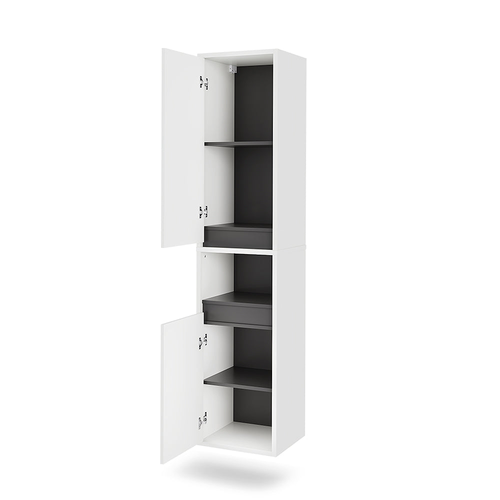 Vicco Armadio per il bagno Bianco/Grigio 38 x 170 cm con 2 porte