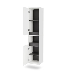 Vicco Armadio per il bagno Bianco/Grigio 38 x 170 cm con 2 porte