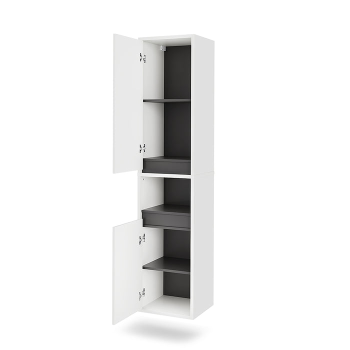 Vicco Armadio per il bagno Bianco/Grigio 38 x 170 cm con 2 porte