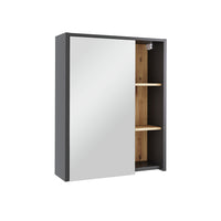 Vicco Mobile a specchio per il bagno Grigio/Artisan 60 x 75 cm con ripiani aperti