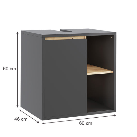 Vicco Mobiletto per lavabo Grigio/Artisan 60 x 60 cm