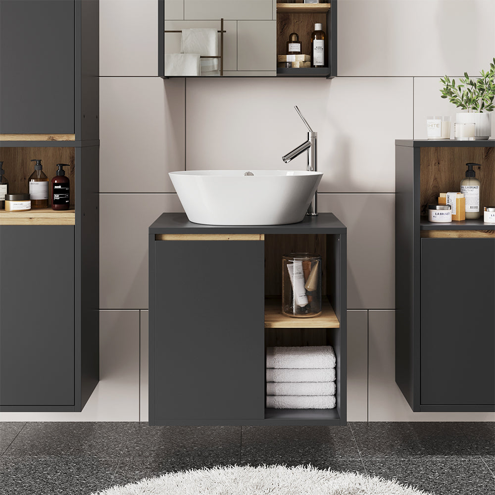 Vicco Mobiletto per lavabo Grigio/Artisan 60 x 60 cm