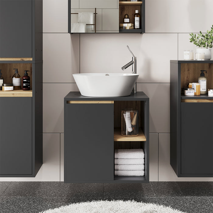 Vicco Mobiletto per lavabo Grigio/Artisan 60 x 60 cm