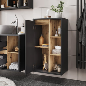 Vicco Mobiletto midi Grigio/Artisan 50 x 86 cm con ripiani aperti