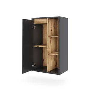 Vicco Mobiletto midi Grigio/Artisan 50 x 86 cm con ripiani aperti