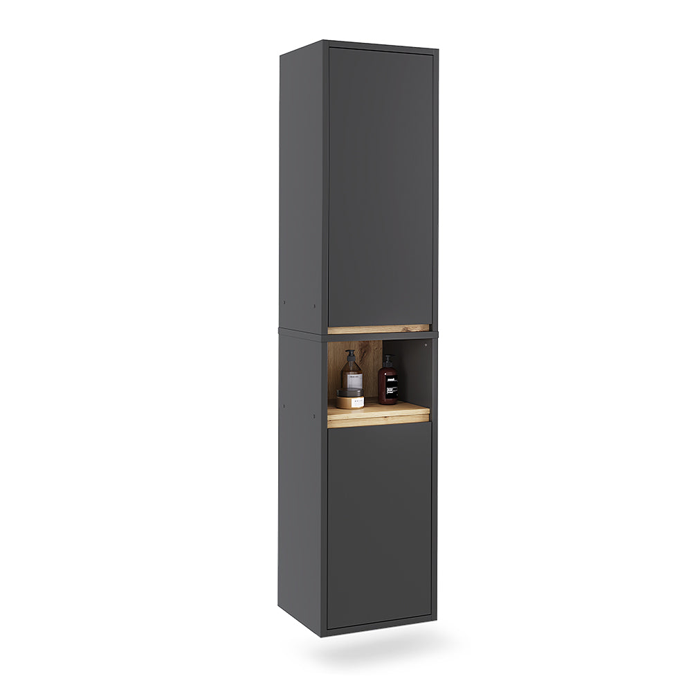 Vicco Armadio per il bagno Grigio/Artisan 38 x 170 cm con 2 porte