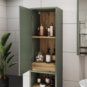 Vicco Armadio per il bagno Verde/Artigianale 38 x 170 cm con 2 porte