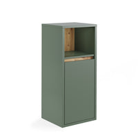 Vicco Mobiletto midi Verde/Artigianale 33 x 80 cm con porta e ripiano aperto