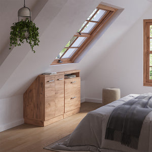 Vicco Set di mobili sottotetto Quercia dorata 120 x 81.6 cm Set di 2