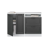 Vicco Set di mobili sottotetto Antracite casa di campagna/bianco Set di 2