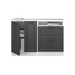 Vicco Mobile cucina sottotetto Antracite casa di campagna/bianco 120 cm Set di 2