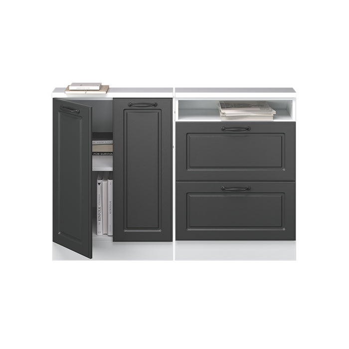 Vicco Mobile cucina sottotetto Antracite casa di campagna/bianco 120 cm Set di 2