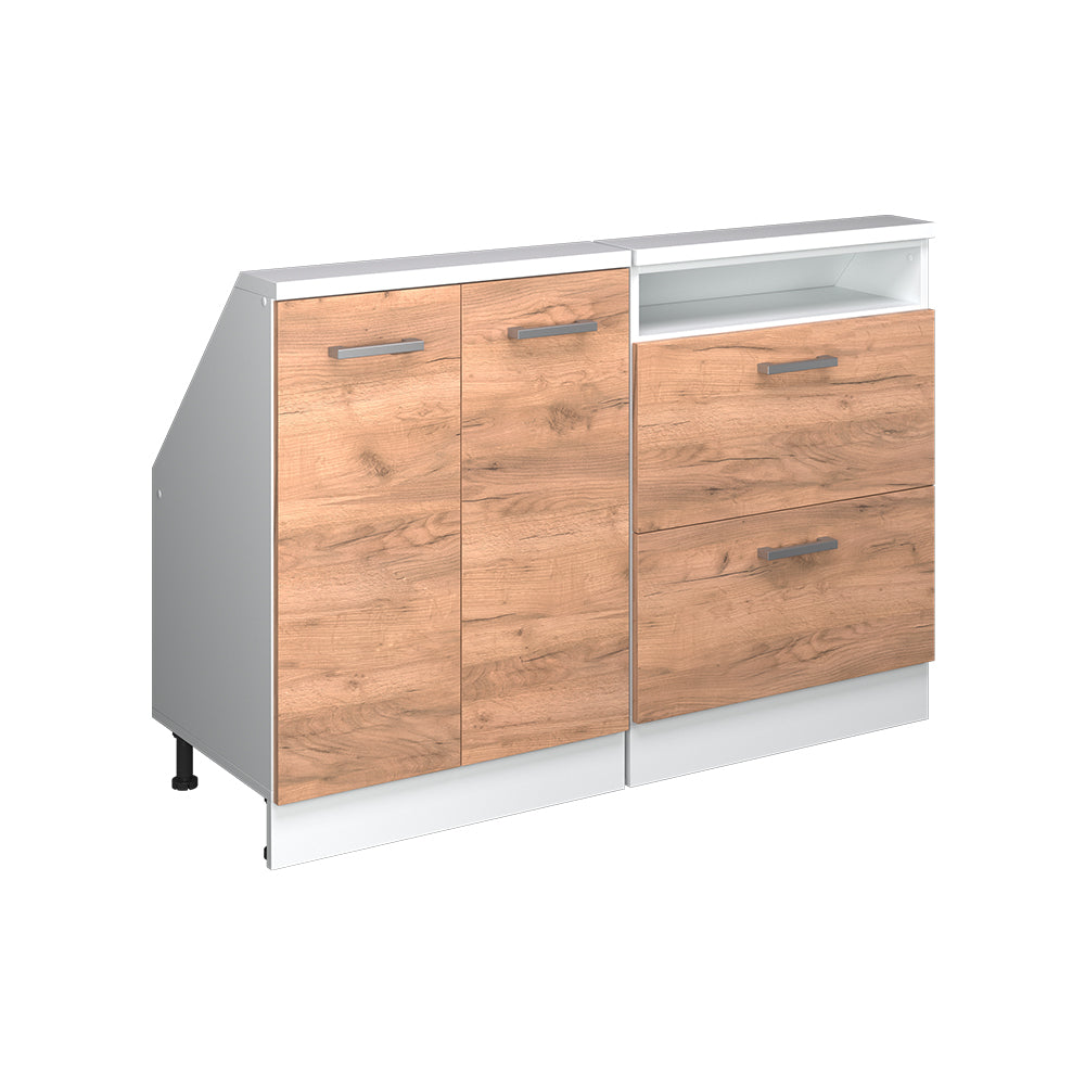 Vicco Mobile cucina sottotetto Quercia dorata/bianco 120 cm Set di 2