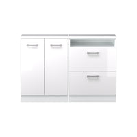 Vicco Set di mobili sottotetto Bianco lucido/bianco Set di 2