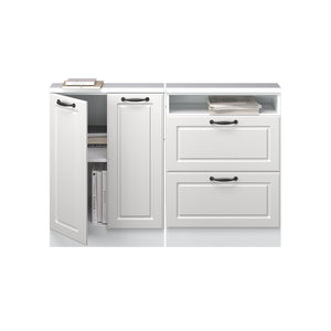 Vicco Set di mobili sottotetto Casa di campagna bianca/bianco Set di 2