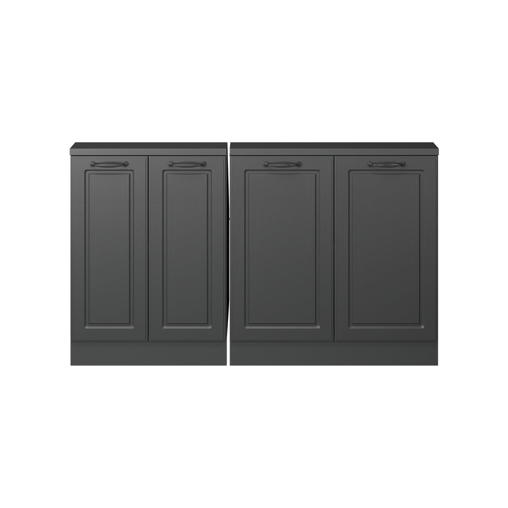 Vicco Mobile cucina sottotetto Casa di campagna antracite/antracite 140 cm Set di 2