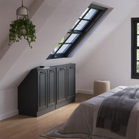 Vicco Set di mobili sottotetto Casa di campagna antracite/antracite Set di 2