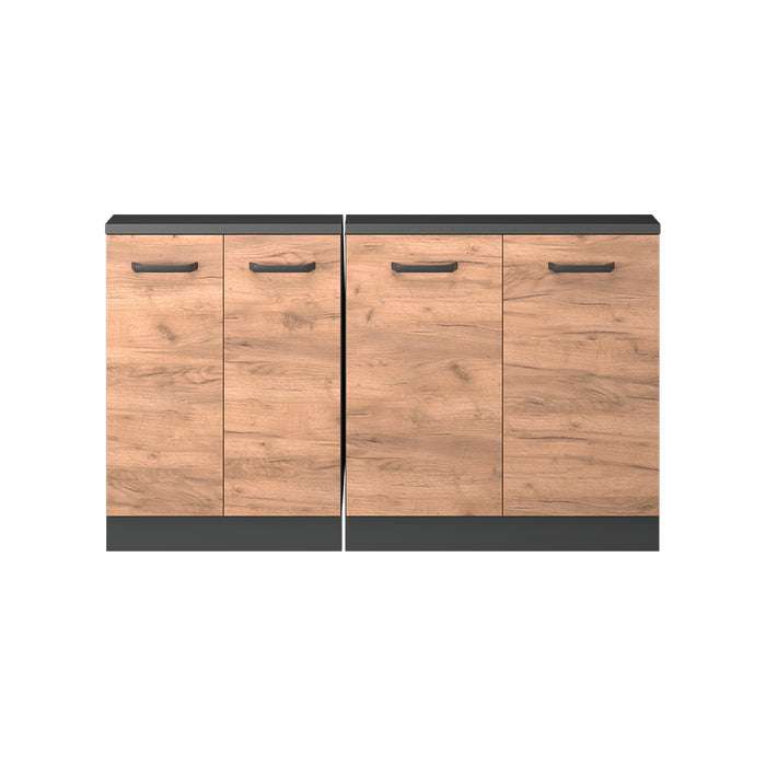 Vicco Set di mobili sottotetto Quercia dorata/antracite Set di 2