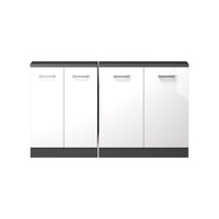 Vicco Set di mobili sottotetto Bianco lucido/antracite Set di 2