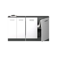 Vicco Set di mobili sottotetto Bianco lucido/antracite Set di 2