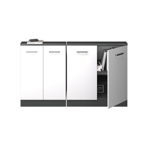 Vicco Set di mobili sottotetto Bianco lucido/antracite Set di 2