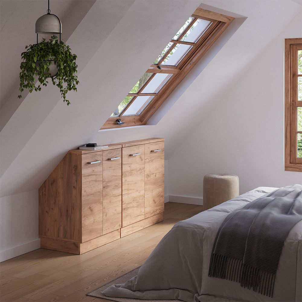 Vicco Mobile cucina sottotetto Quercia dorata 140 cm Set di 2