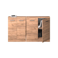 Vicco Mobile cucina sottotetto Quercia dorata 140 cm Set di 2