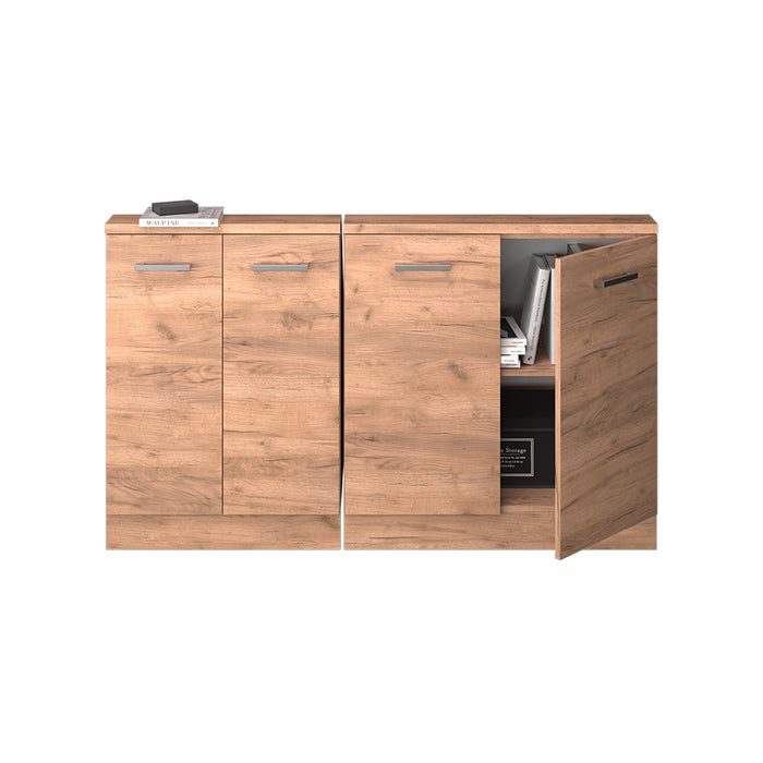 Vicco Mobile cucina sottotetto Quercia dorata 140 cm Set di 2