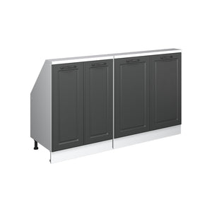 Vicco Mobile cucina sottotetto Antracite casa di campagna/bianco 140 cm Set di 2