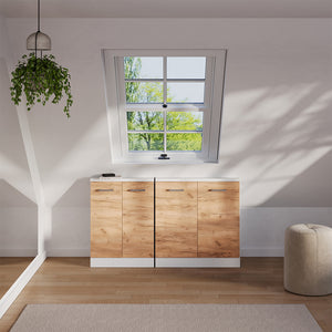 Vicco Set di mobili sottotetto Quercia dorata/bianco Set di 2