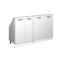 Vicco Mobile cucina sottotetto Casa di campagna bianca/bianco 140 cm Set di 2