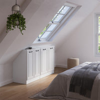 Vicco Mobile cucina sottotetto Casa di campagna bianca/bianco 140 cm Set di 2