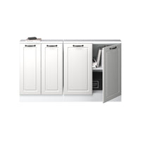 Vicco Mobile cucina sottotetto Casa di campagna bianca/bianco 140 cm Set di 2