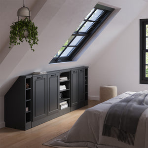 Vicco Set di mobili sottotetto Casa di campagna antracite/antracite Set di 5