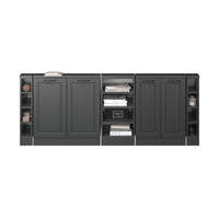 Vicco Set di mobili sottotetto Casa di campagna antracite/antracite Set di 5