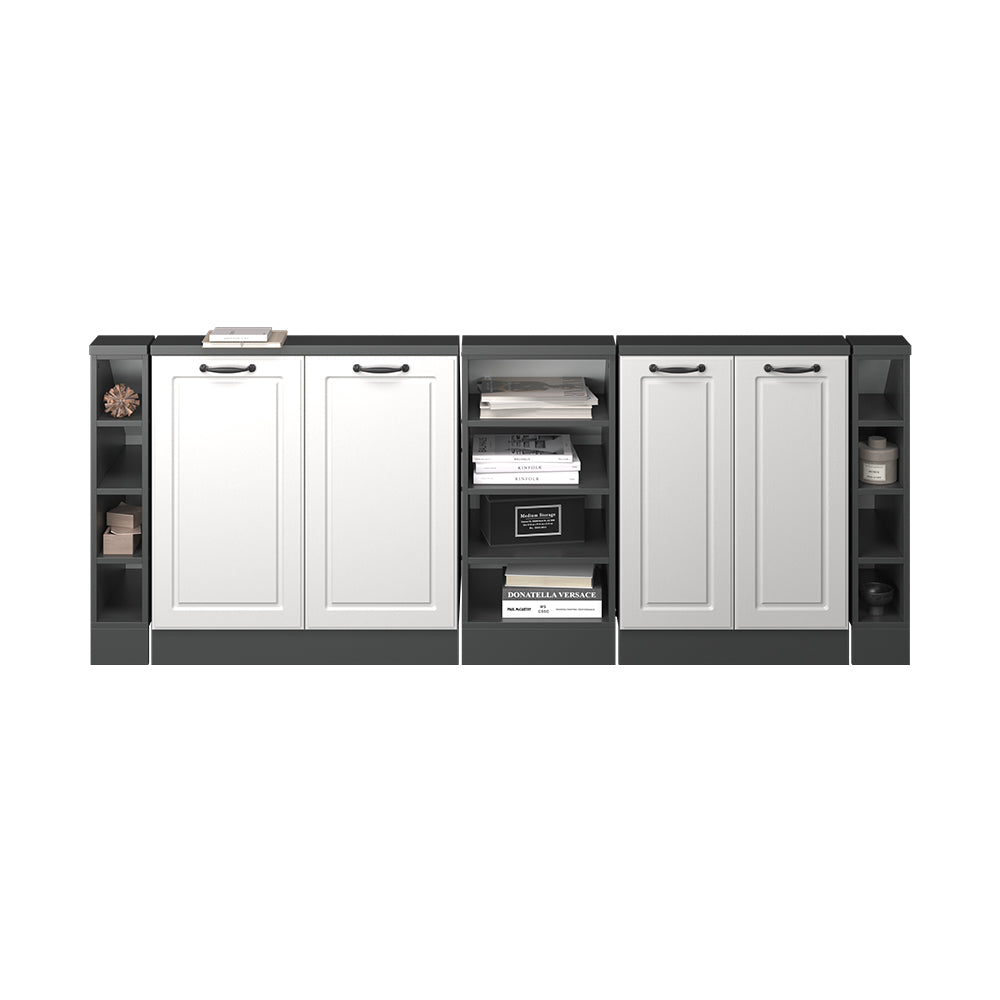 Vicco Mobile cucina sottotetto Bianco casa di campagna/antracite 215 cm Set di 5