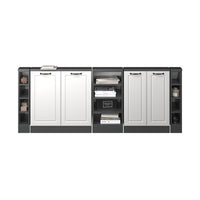 Vicco Mobile cucina sottotetto Bianco casa di campagna/antracite 215 cm Set di 5