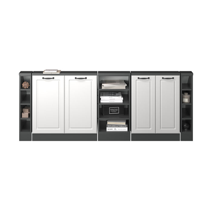 Vicco Mobile cucina sottotetto Bianco casa di campagna/antracite 215 cm Set di 5