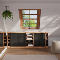 Vicco Set di mobili sottotetto Antracite Country House/oro Kraft Oak Set di 5