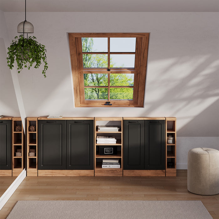 Vicco Set di mobili sottotetto Antracite Country House/oro Kraft Oak Set di 5