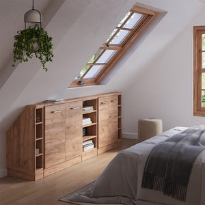 Vicco Mobile cucina sottotetto Quercia dorata 215 cm Set di 5