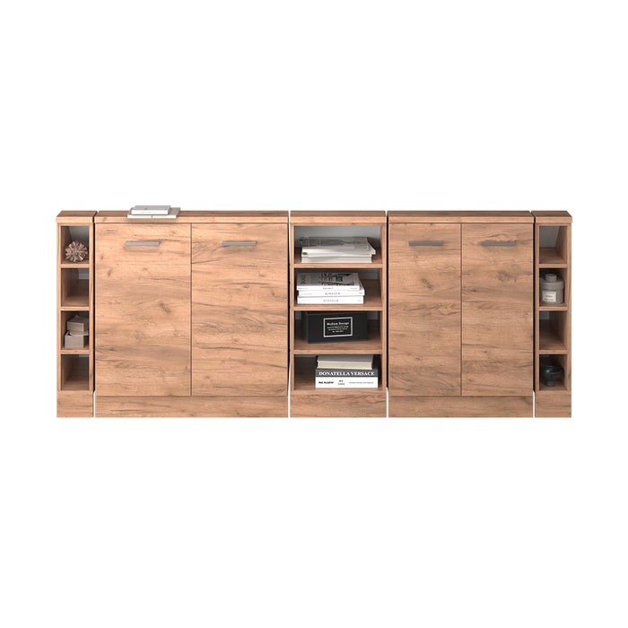 Vicco Mobile cucina sottotetto Quercia dorata 215 cm Set di 5