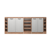 Vicco Mobile cucina sottotetto Casa di campagna bianca/quercia dorata 215 cm Set di 5